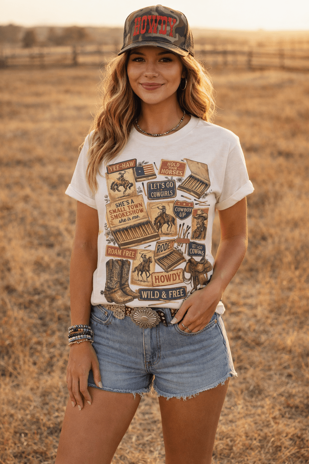 Wild Junkie Wild and Free Rodeo Graphic Tee — construction detail