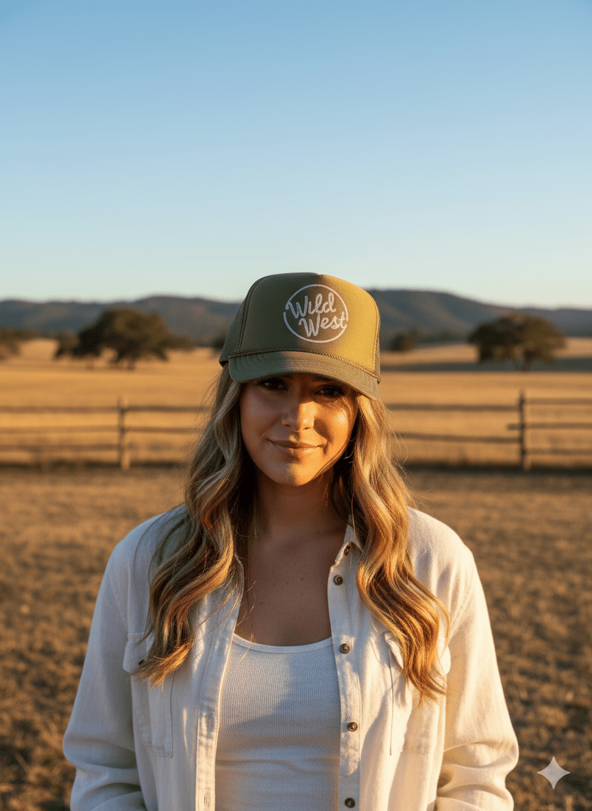 Wild Junkie Wild West Trucker Hat — construction detail
