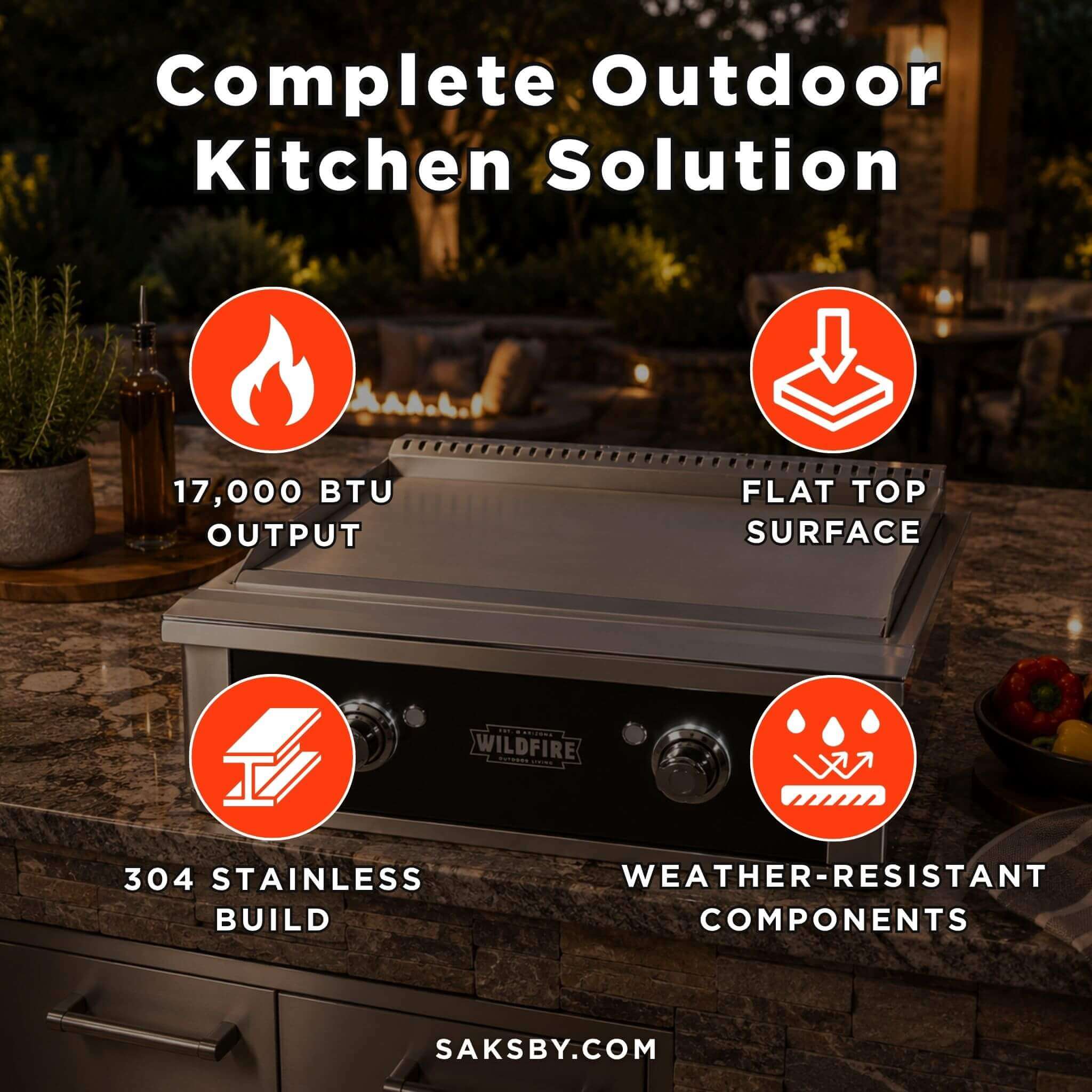 Wildfire Outdoor Living Ranch Pro 30-Inch 304 Stainless Steel Griddle [WF-PRO30GRD-BSS/SS] (SAK18364) – SAKSBY WHOLESALE, vie