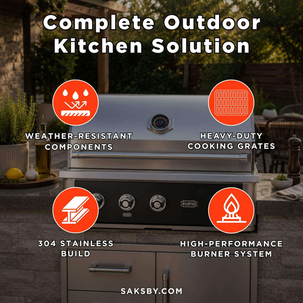 Wildfire Outdoor Living Ranch Pro 36-Inch 304 Stainless Steel Grill [WFPRO36G-BSS/SS] (SAK28346) – SAKSBY WHOLESALE, view 4