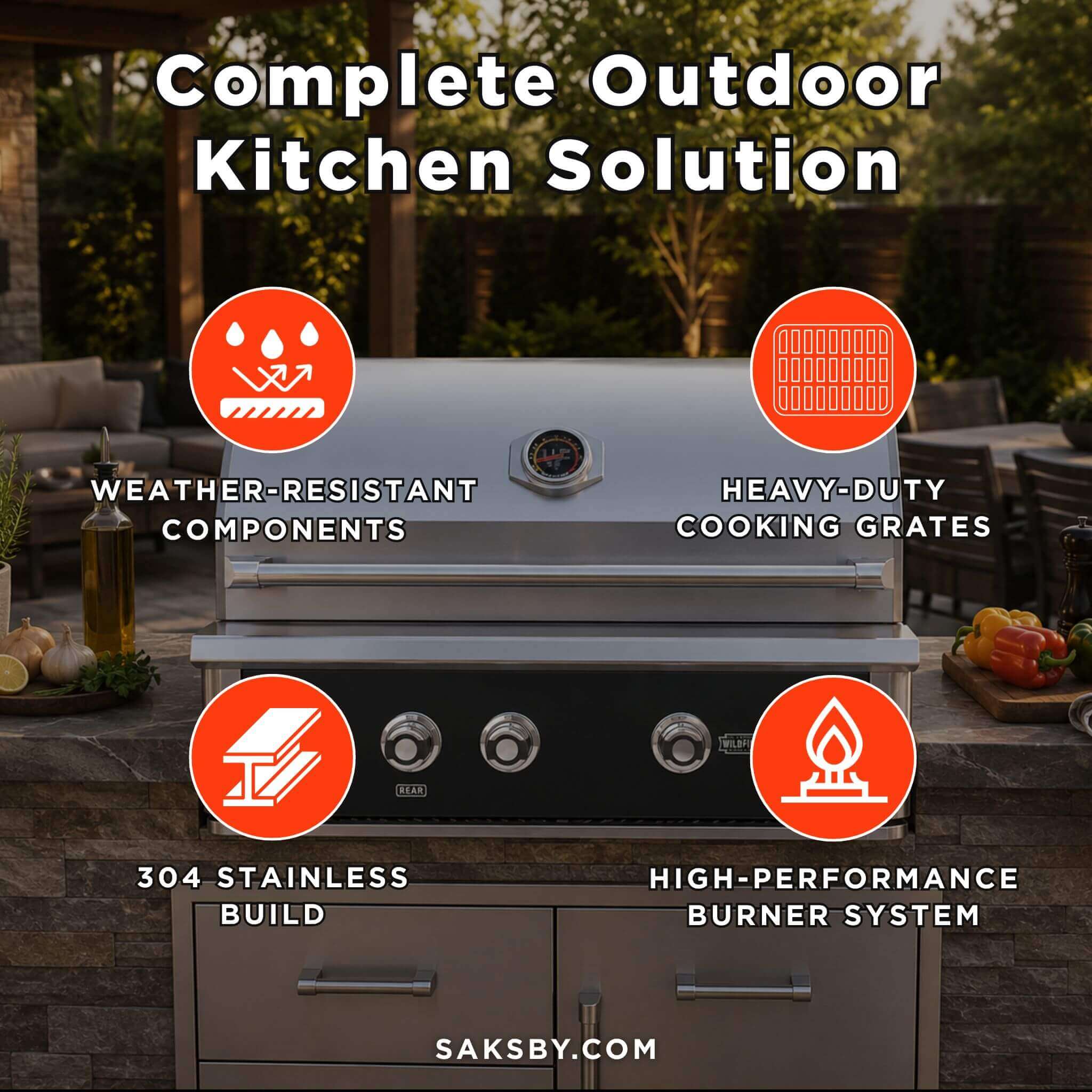 Wildfire Outdoor Living Ranch Pro 42-Inch 304 Stainless Steel Grill [WFPRO42G-BSS/SS] (SAK50263) – SAKSBY WHOLESALE, view 6