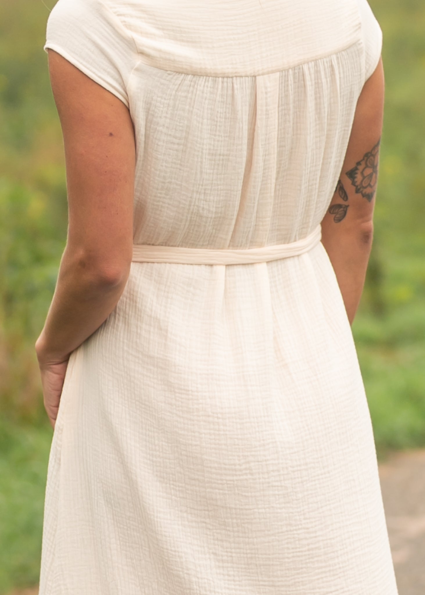 Inherit Co. Willow Blush Pink Cotton Gauze Midi Dress — packaging