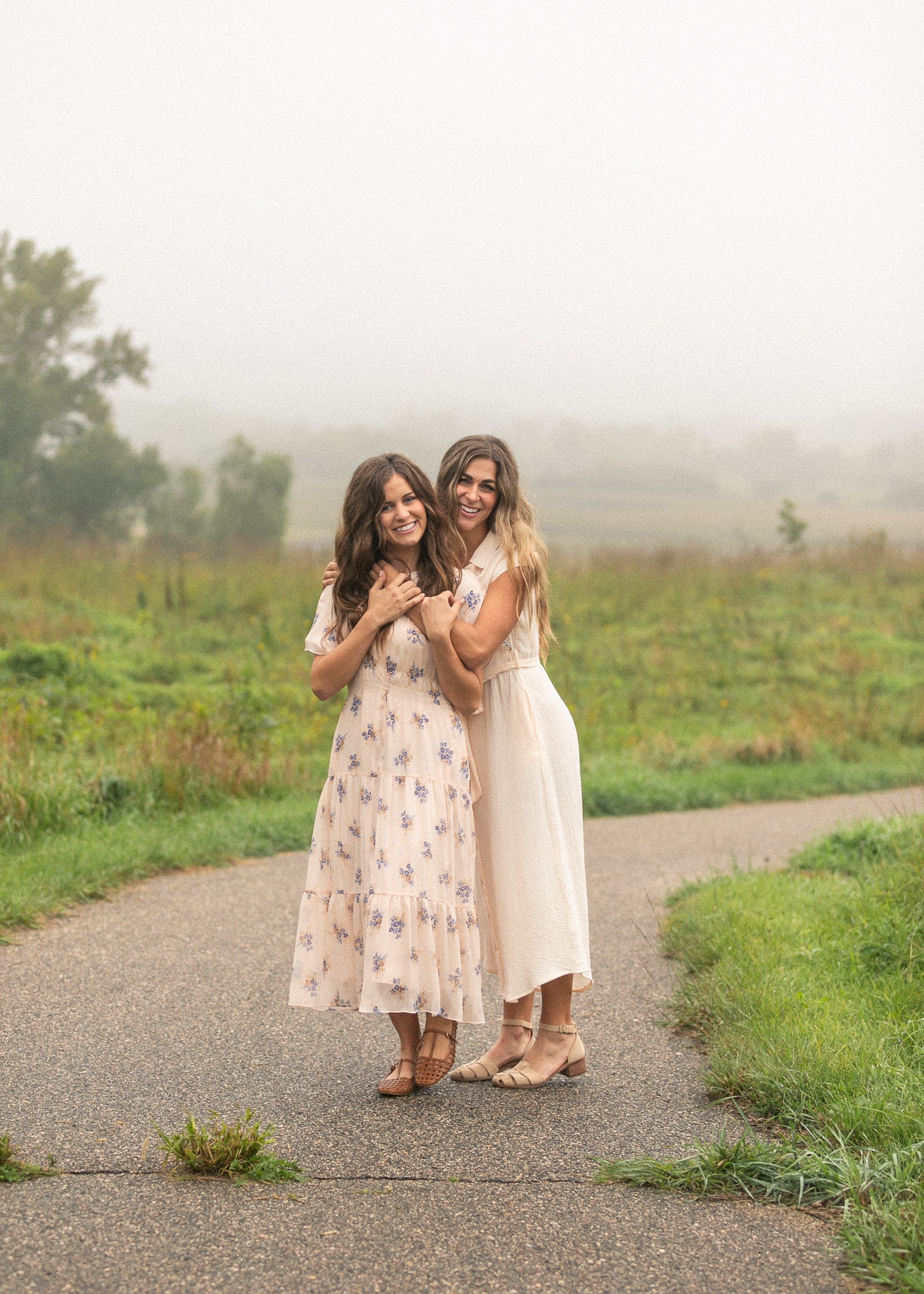 Inherit Co. Willow Blush Pink Cotton Gauze Midi Dress — lifestyle context