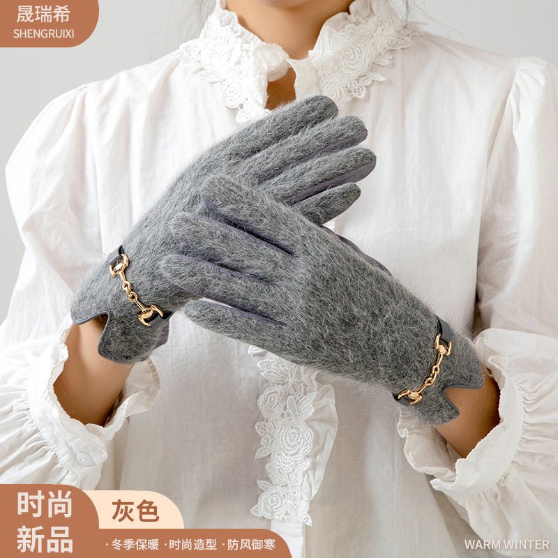 Mariam's Collection Winter Everyday Versatile Plush Warm Gloves (MAC309) — comparison shot