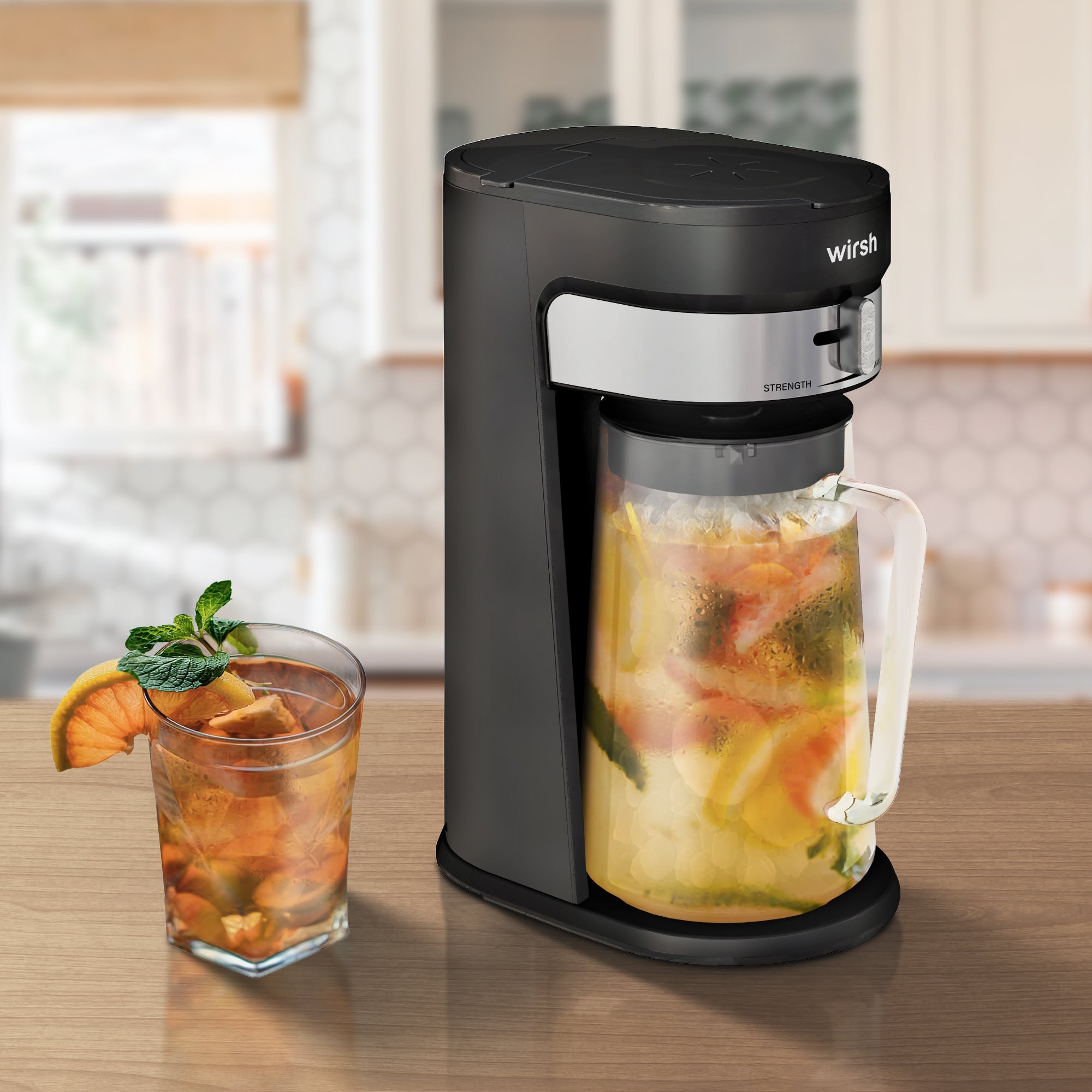 Wirsh Iced Coffee Maker, Iced Tea Maker with 85 Ounce Pitcher,Strength Control and Reusable Filter, view 8