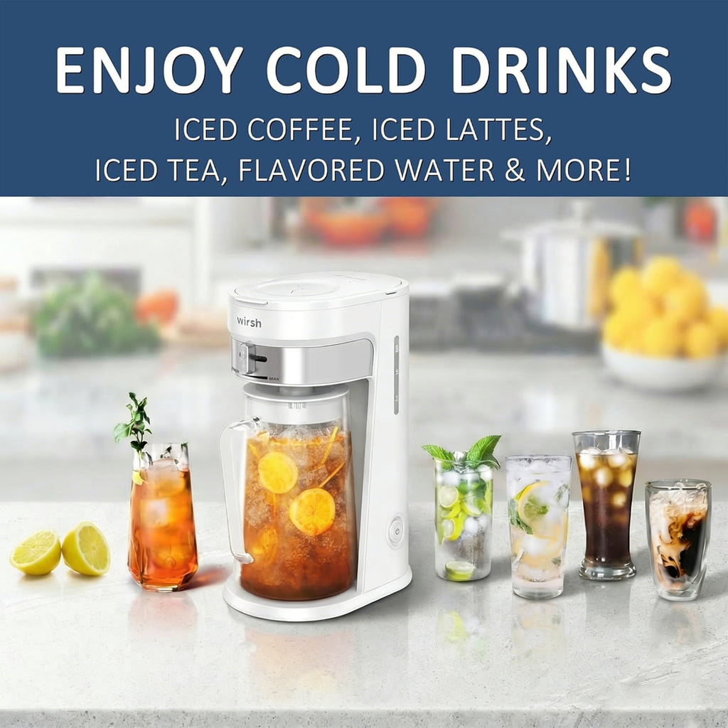 Wirsh Iced Coffee Maker, Iced Tea Maker with 85 Ounce Pitcher,Strength Control and Reusable Filter, view 12