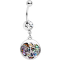 BodyCandy Clear Gem Cosmic Iridescent Inlay Octopus Dangle Belly Ring — main product shot