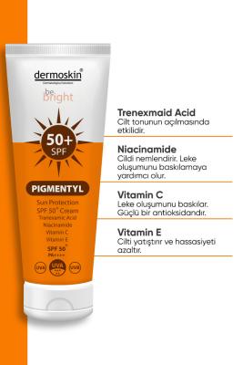 Dermoskin Be Bright Pigmentyl Sun Protection Spf 50+ Cream - Anti-Pigmentation Moisturizing Sunscreen for Sensitive Skin