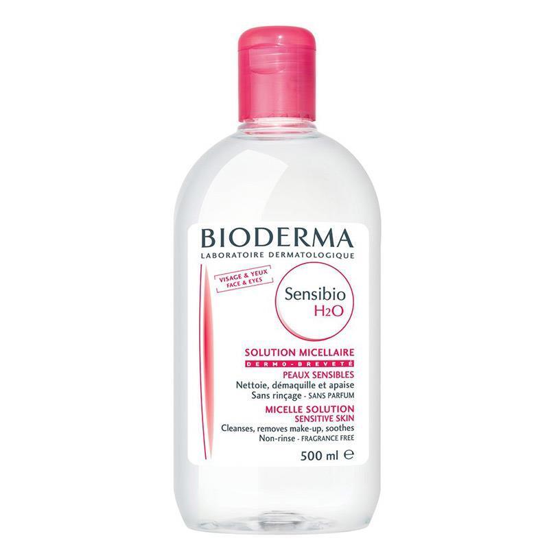 Bioderma Sensibio H2O Micellar Makeup Remover for Sensitive Skin - Gentle, Dermatologically Tested, 16.91 fl oz