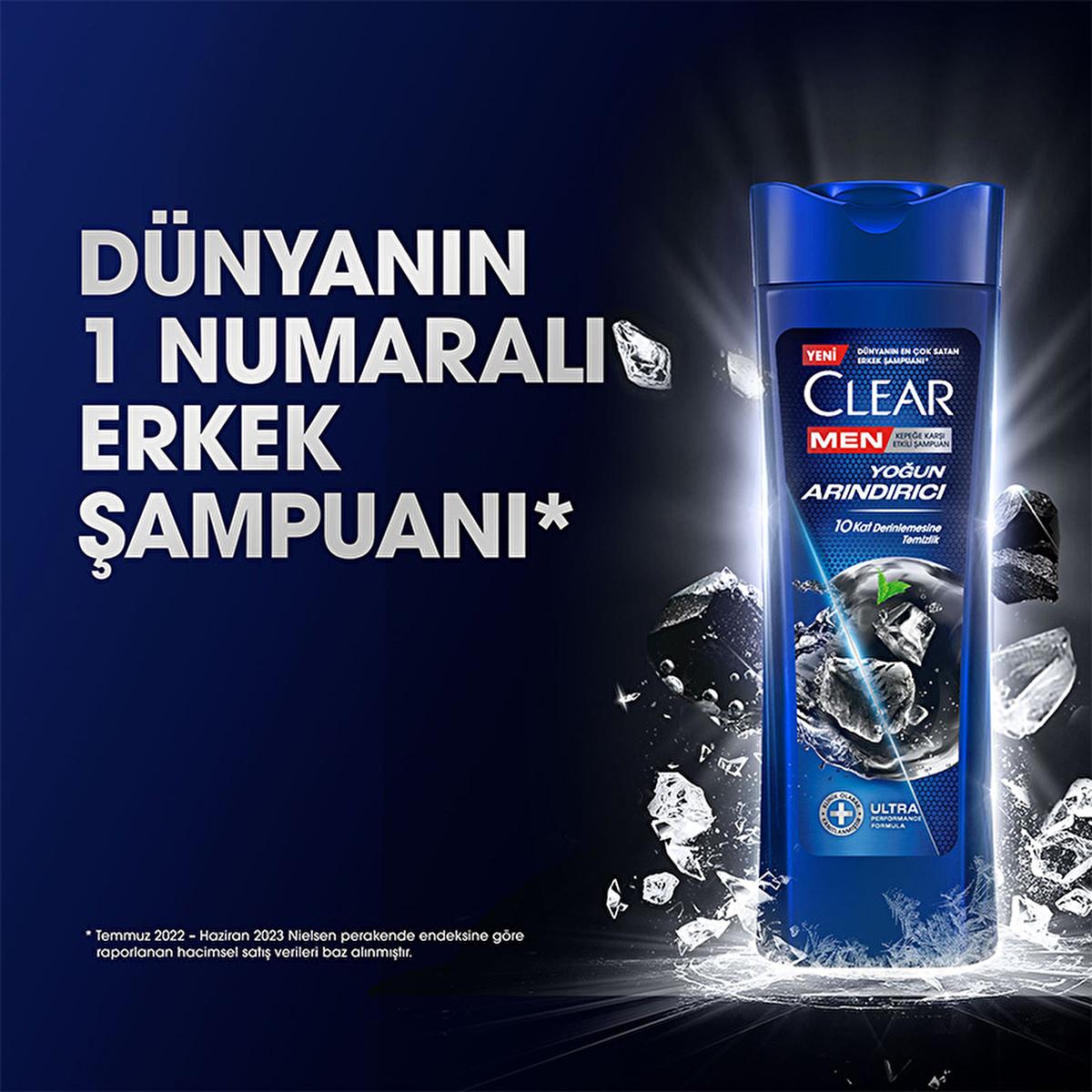 Clear Men Charcoal Dandruff Shampoo - Deep Cleansing Formula for Men | 350 ml