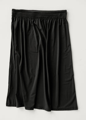 Women's Black Half Slip