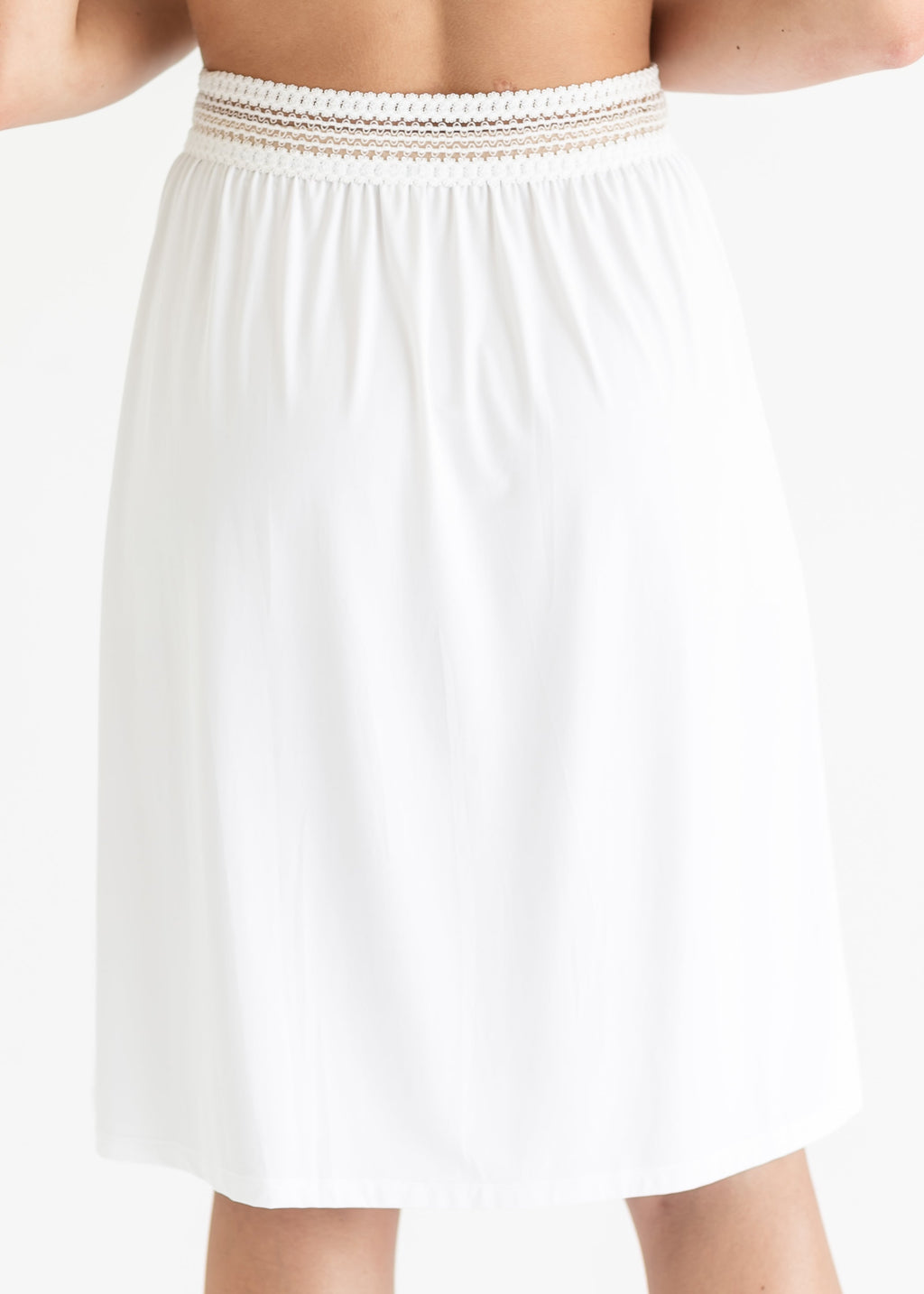 Inherit Co. Women's White Half Slip — side view