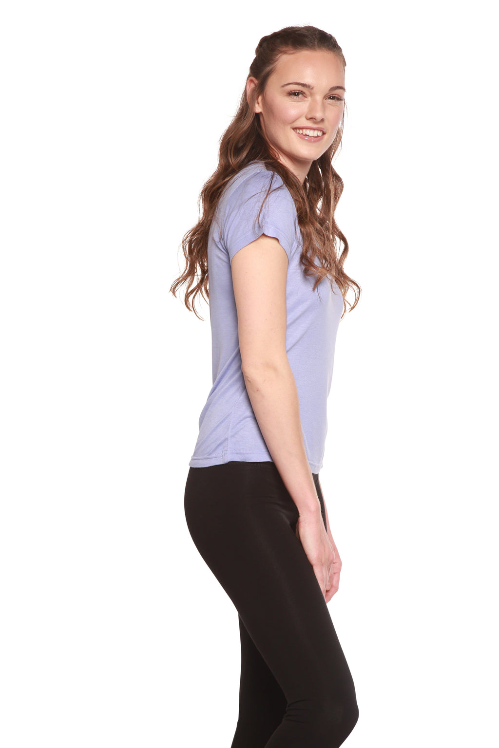 Spun Bamboo Women's 100% Bamboo Viscose Scoop Neck Short Sleeve T-Shirt — color detail