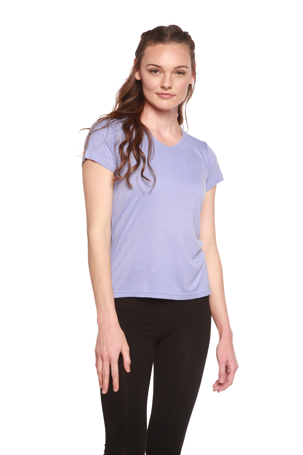 Spun Bamboo Women's 100% Bamboo Viscose Scoop Neck Short Sleeve T-Shirt — alternative angle
