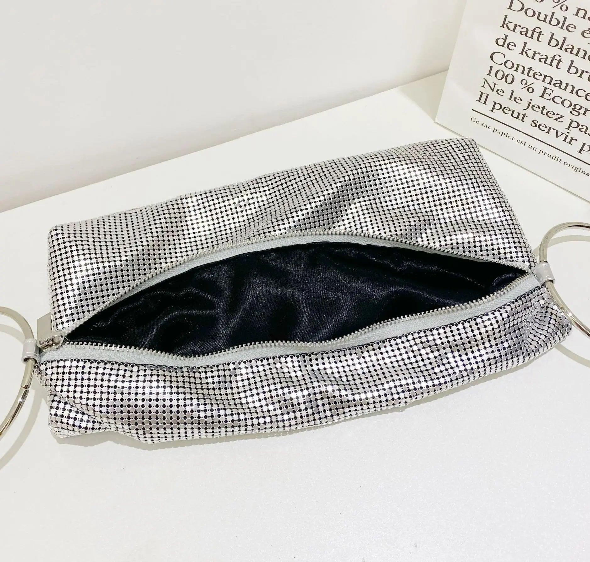 Mariam's Collection MAC025 Women's Aluminum Sequin Evening Clutch Hand Bag Purse — product category context