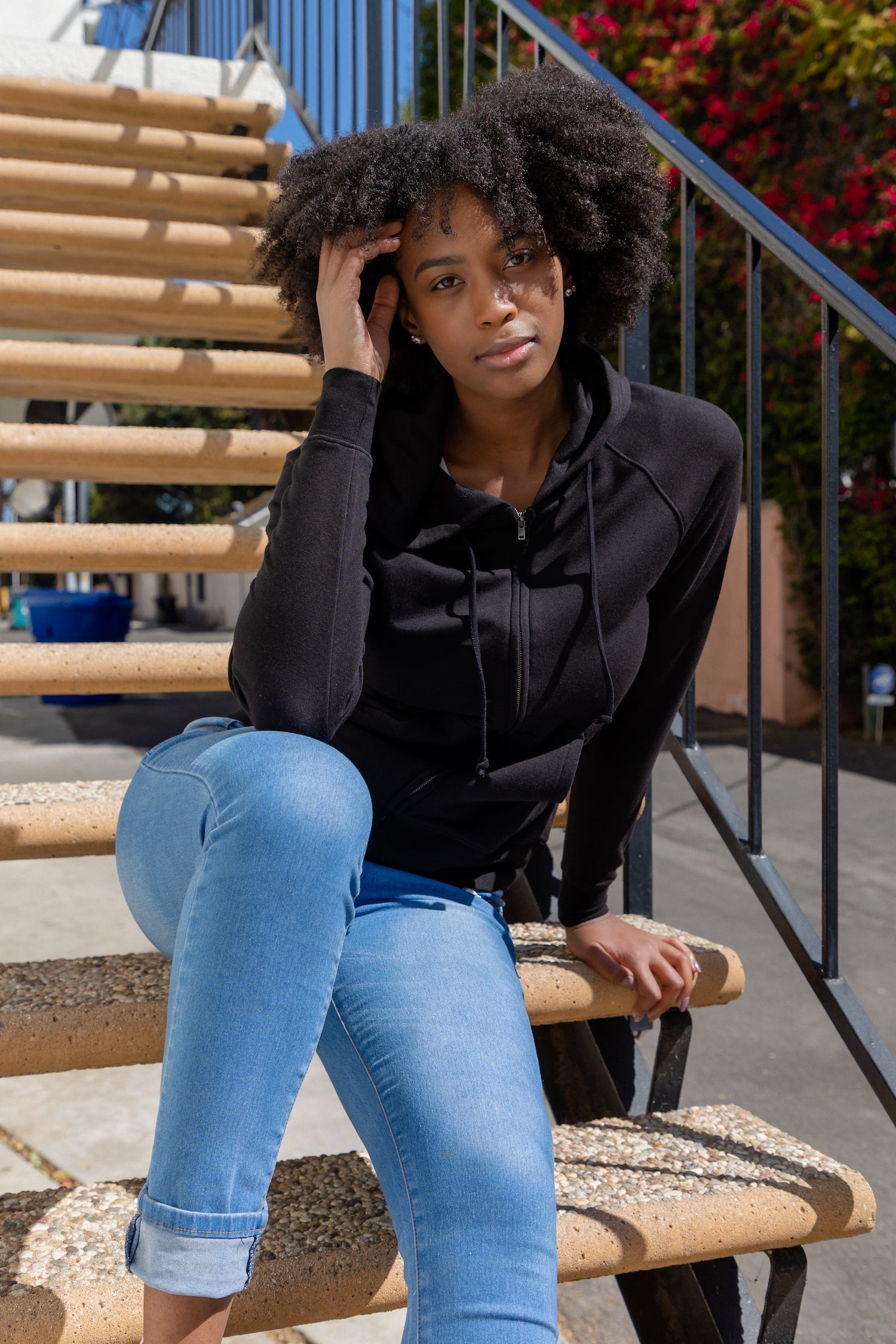 Spun Bamboo Women's Bamboo French Terry Zip Hooded Sweatshirt — main product shot