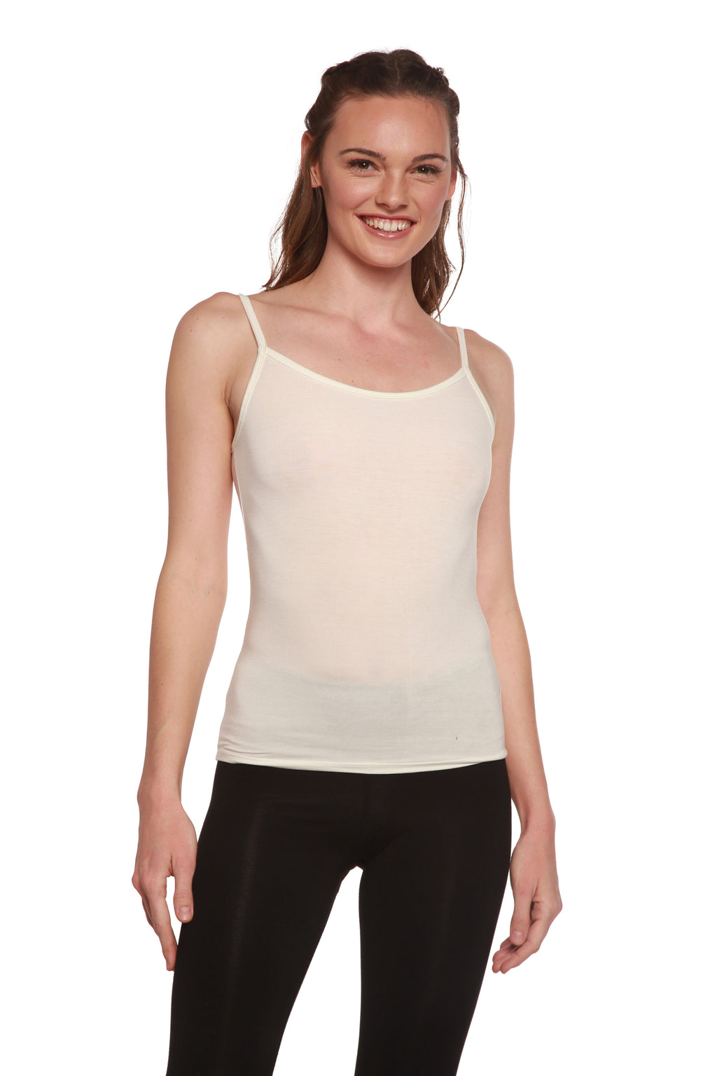 Spun Bamboo Clearance Women's Bamboo Viscose Spaghetti Strap Camisole — fabric or material detail