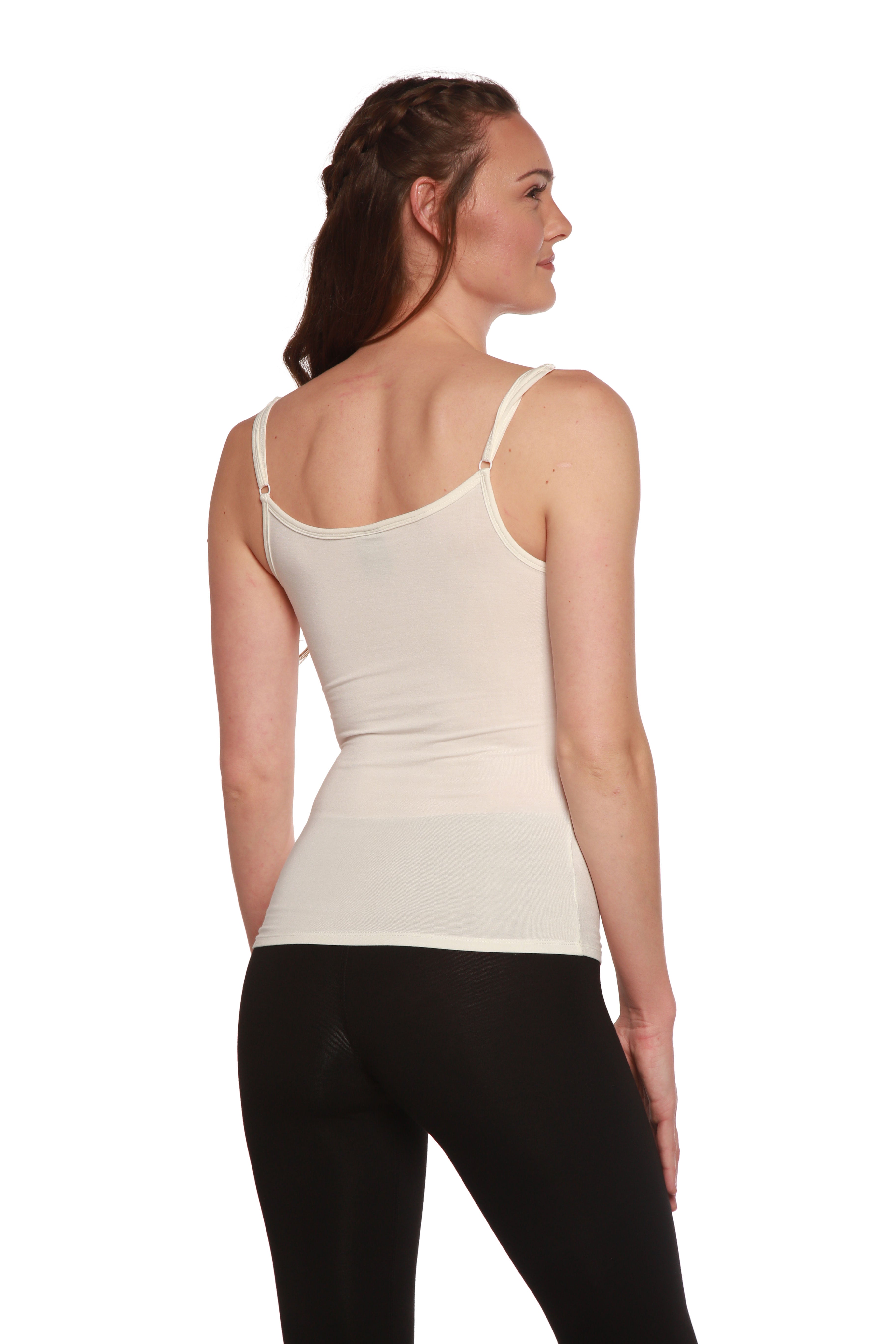 Spun Bamboo Clearance Women's Bamboo Viscose Spaghetti Strap Camisole — comparison shot