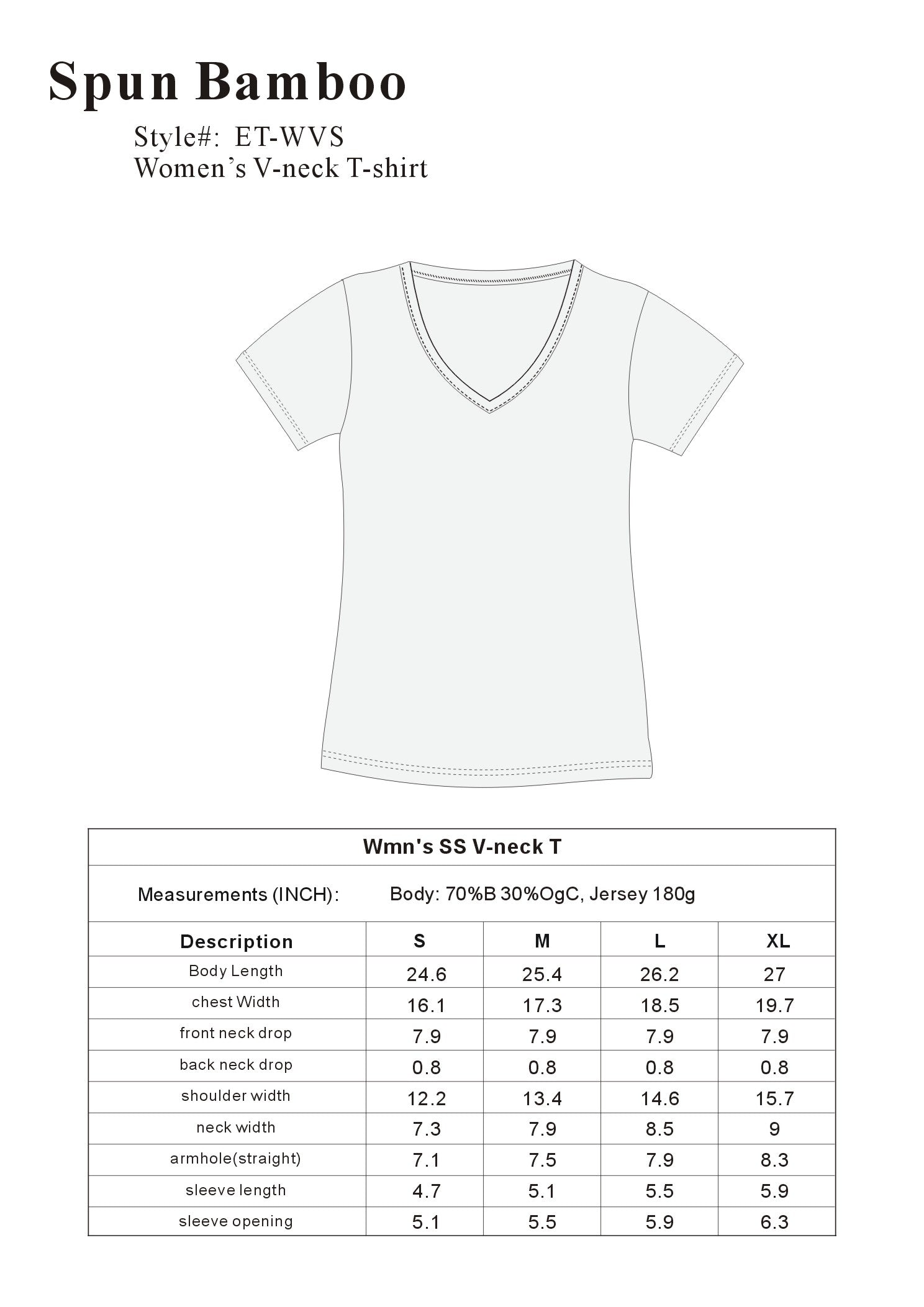 Spun Bamboo Women's Bamboo Viscose/Cotton V-Neck Cap Sleeve T-Shirt — lifestyle context