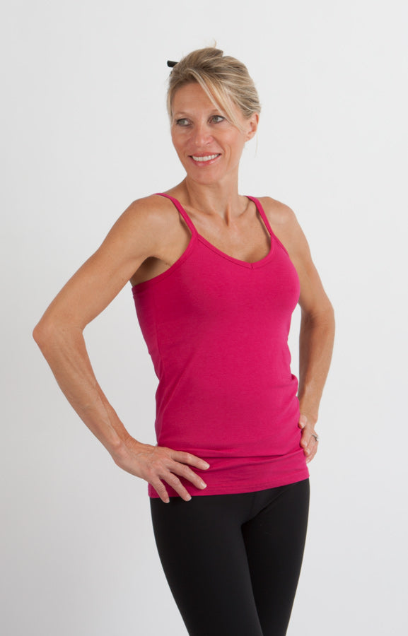 Spun Bamboo Clearance Women's Bamboo/Cotton Camisole with Shelf Bra — comparison shot