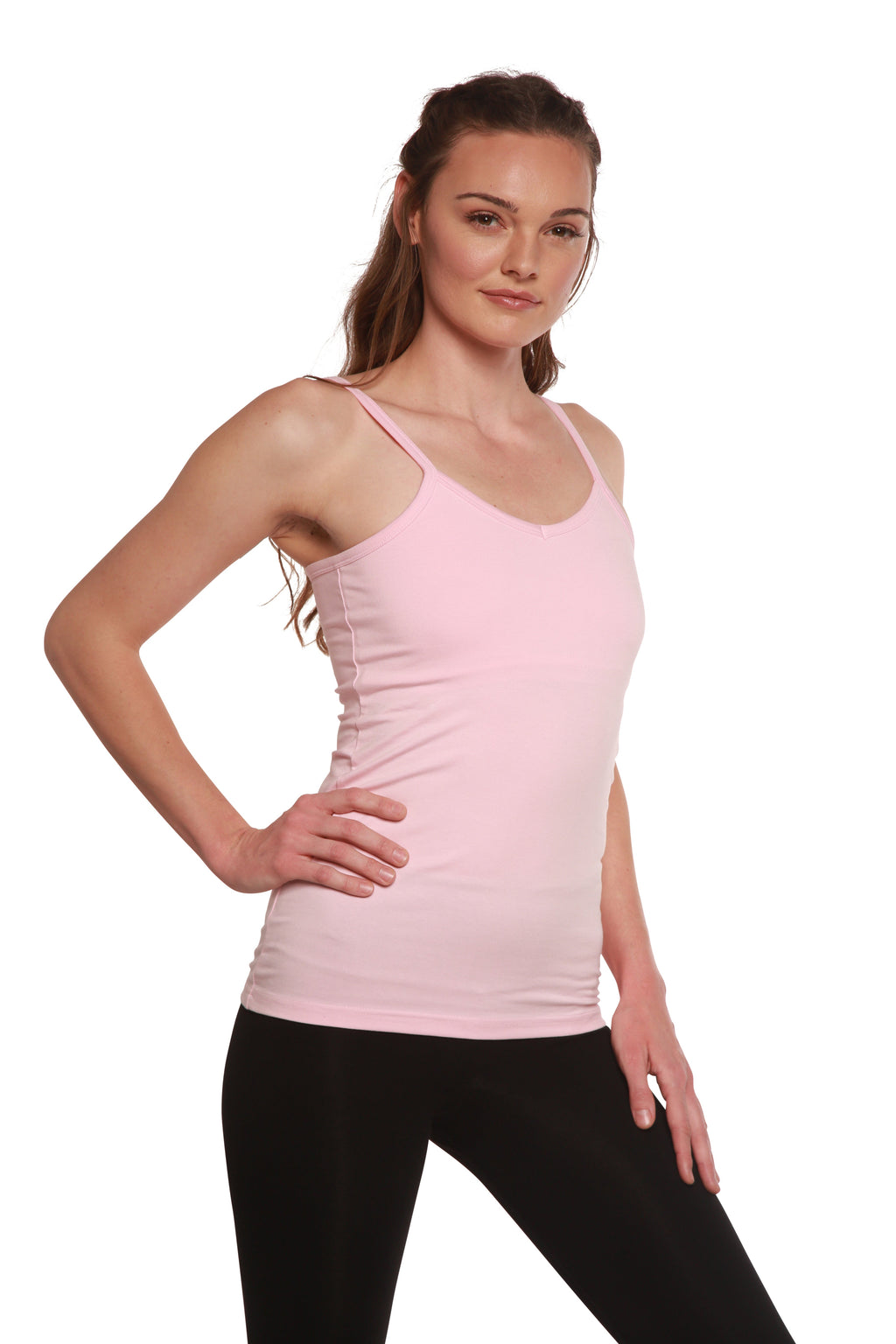 Spun Bamboo Clearance Women's Bamboo/Cotton Camisole with Shelf Bra — color detail