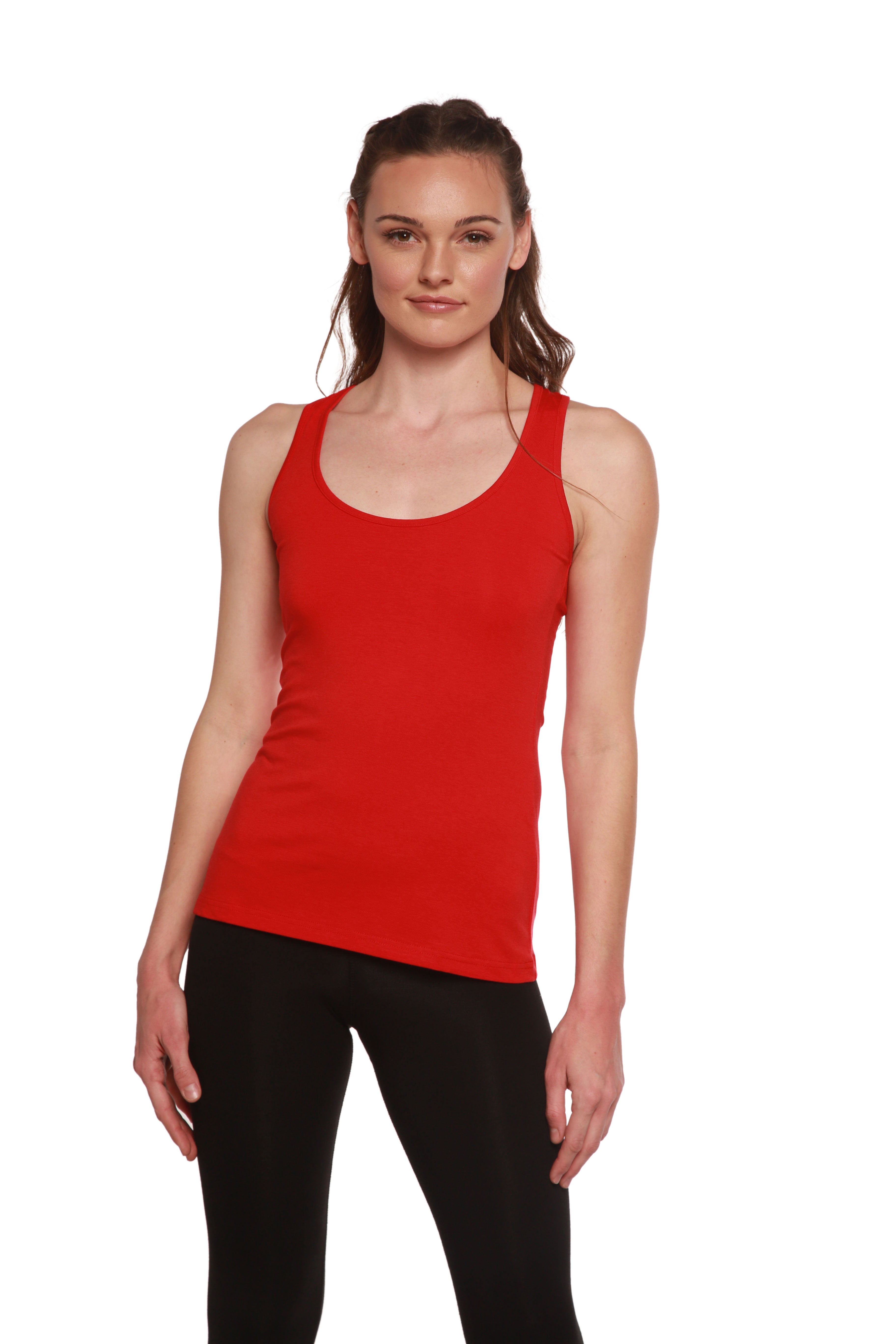 Spun Bamboo Clearance Women's Bamboo/Cotton Racer Back Tank Top — side view