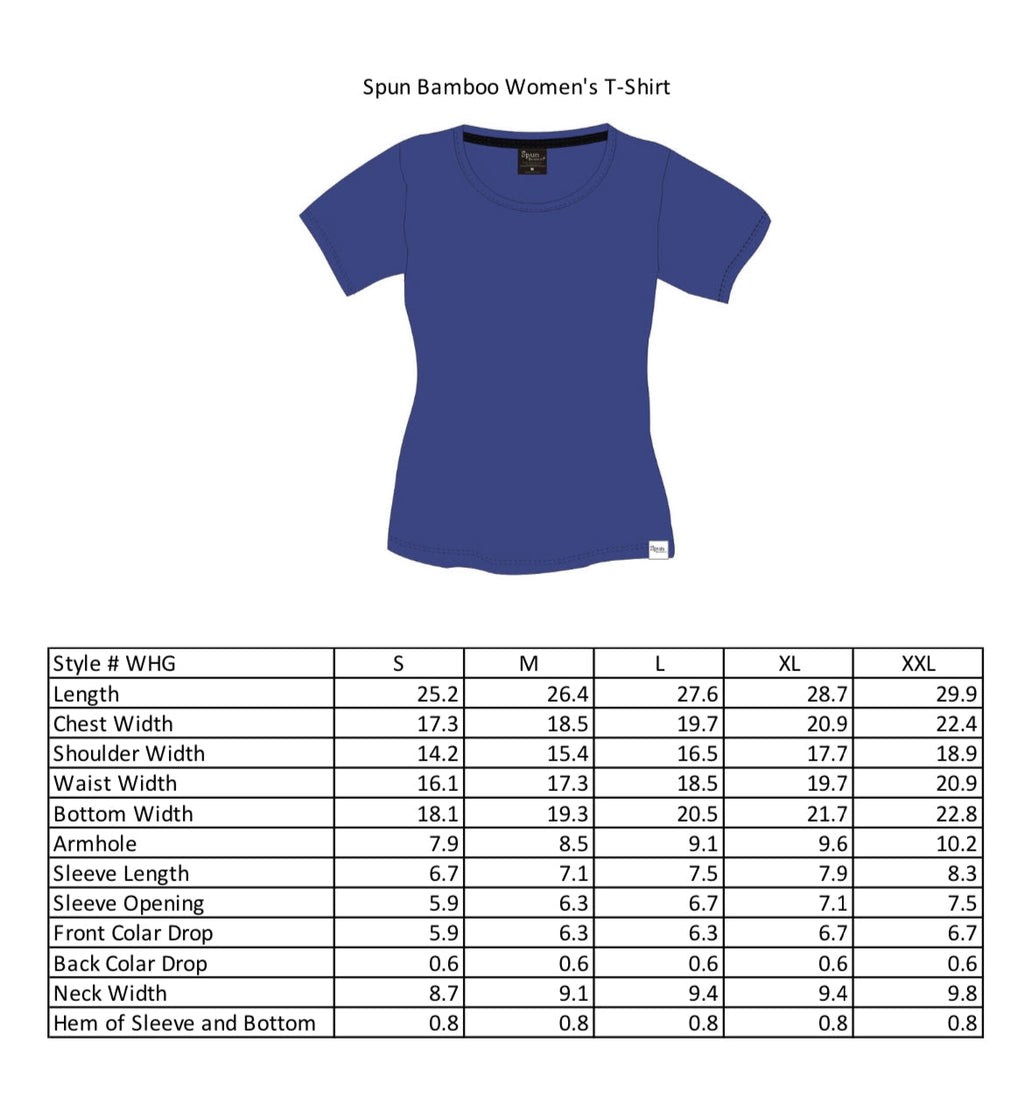 Spun Bamboo Women's Bamboo/Cotton Short Sleeve Scoop Neck T-Shirt — detail close-up