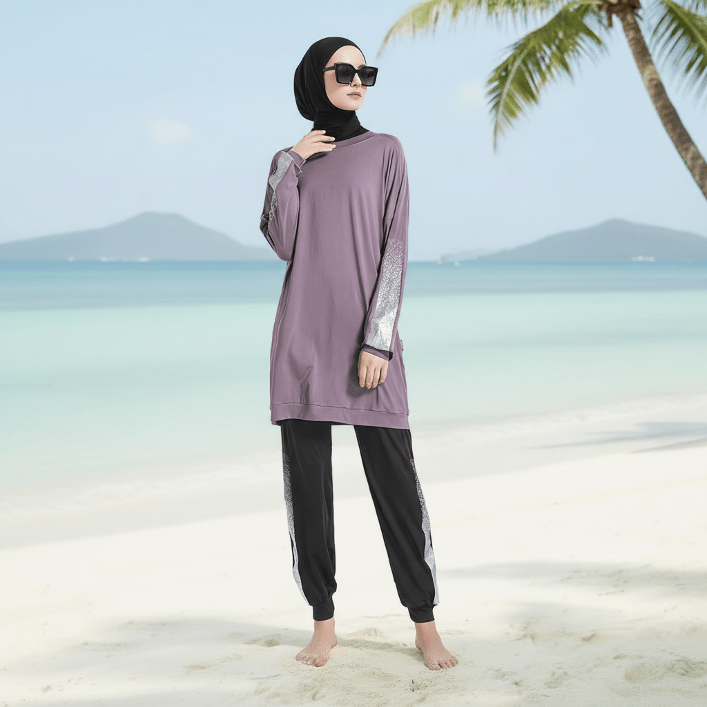 Women's Casual Two Piece Sweatsuit Set - Long Sleeve Crewneck and Joggers(MB008)