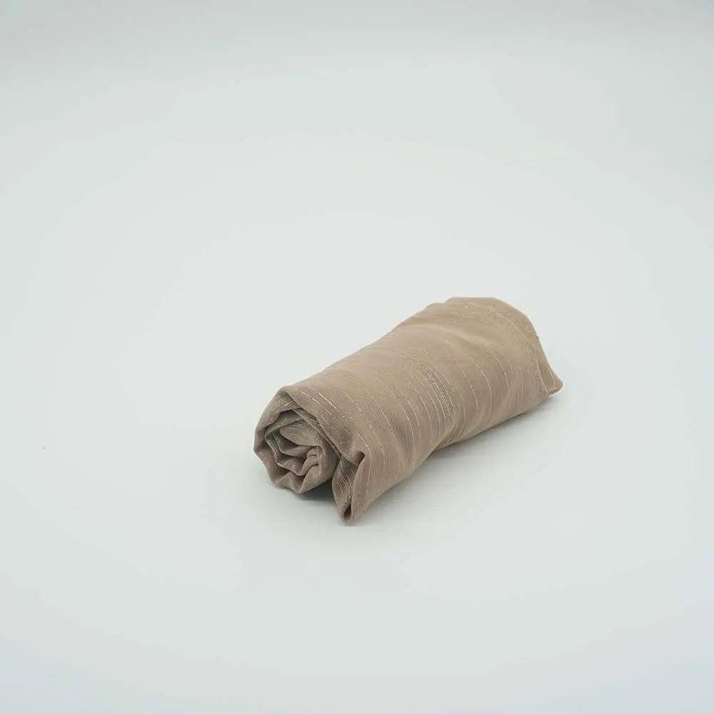 Mariam's Collection Women's hijab in Solid Color with Silver Silk Bronzing (MH022) — feature highlight