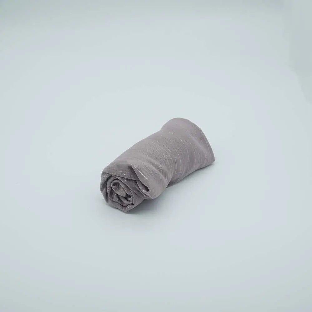 Mariam's Collection Women's hijab in Solid Color with Silver Silk Bronzing (MH022) — product on model