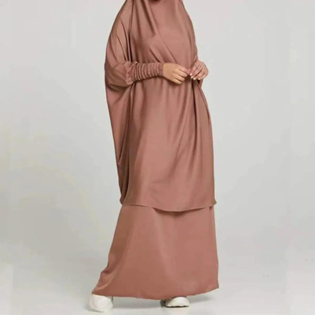 Mariam's Collection Mariam's Collection MJ004 Women's Nida Scrunchie Cuffs 2-Piece Jilbab — main product shot