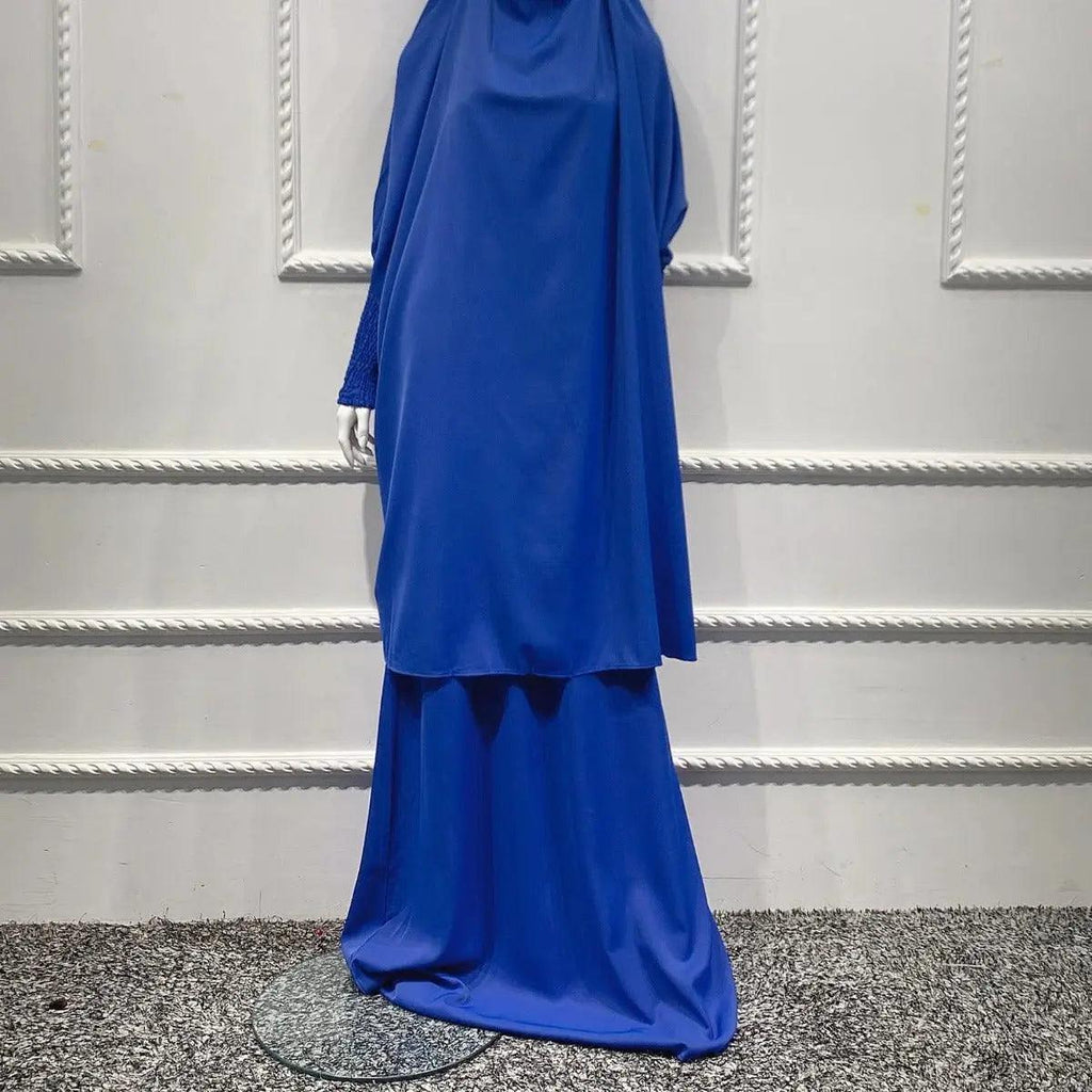 Mariam's Collection Mariam's Collection MJ004 Women's Nida Scrunchie Cuffs 2-Piece Jilbab — detail shot 6
