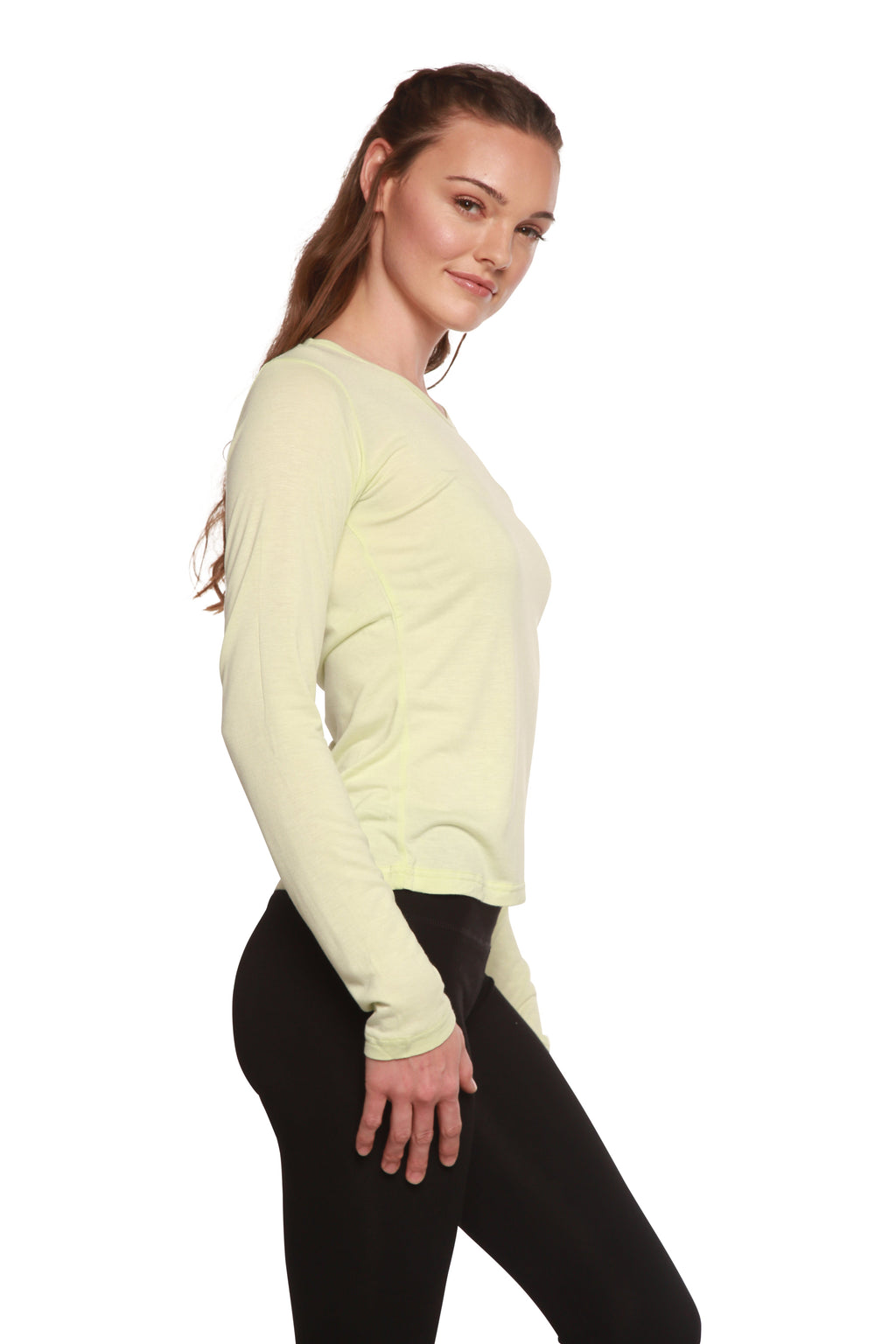 Spun Bamboo Clearance Women's Scoop Neck 100% Bamboo Viscose Long Sleeve Shirt — packaging