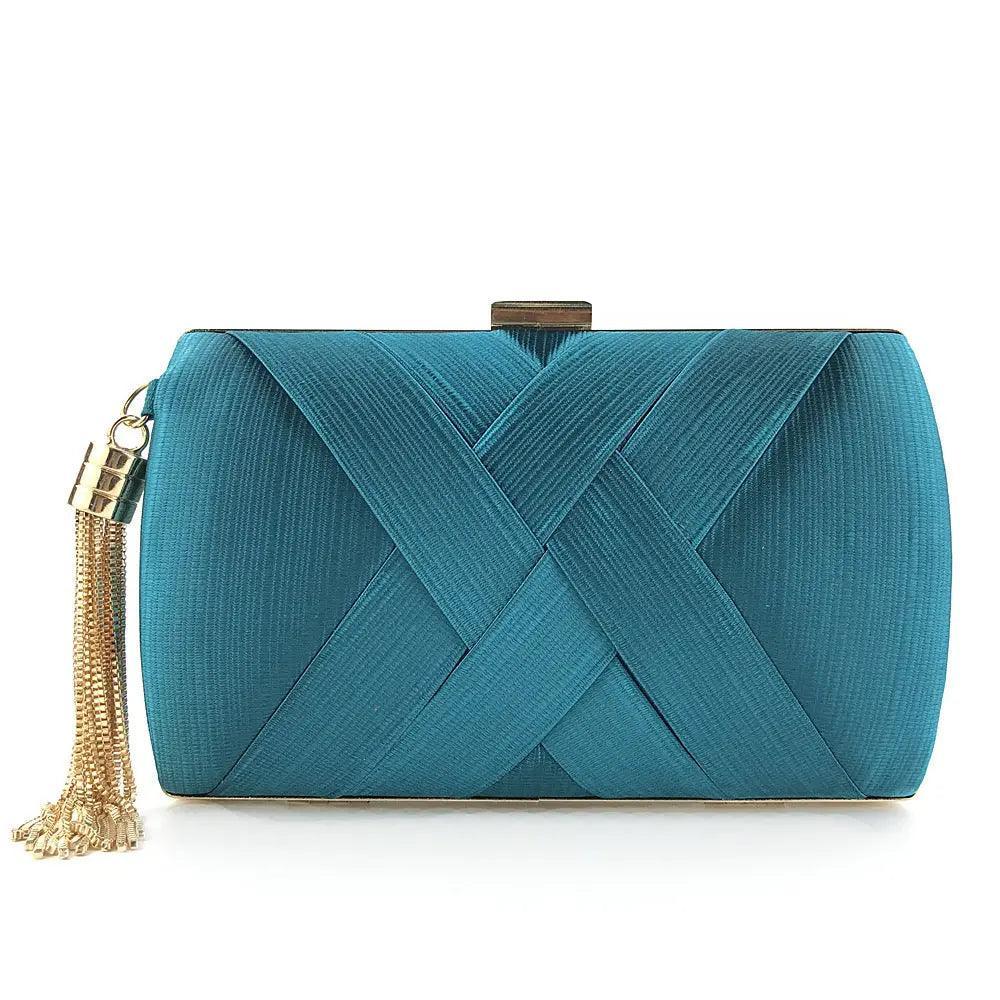 Mariam's Collection MAC032 Women's Silk Evening Bag with Elegant Tassel Pendant — feature highlight