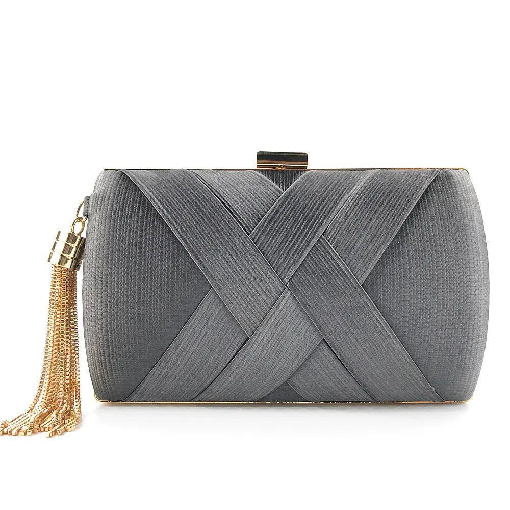 Mariam's Collection MAC032 Women's Silk Evening Bag with Elegant Tassel Pendant — comparison shot