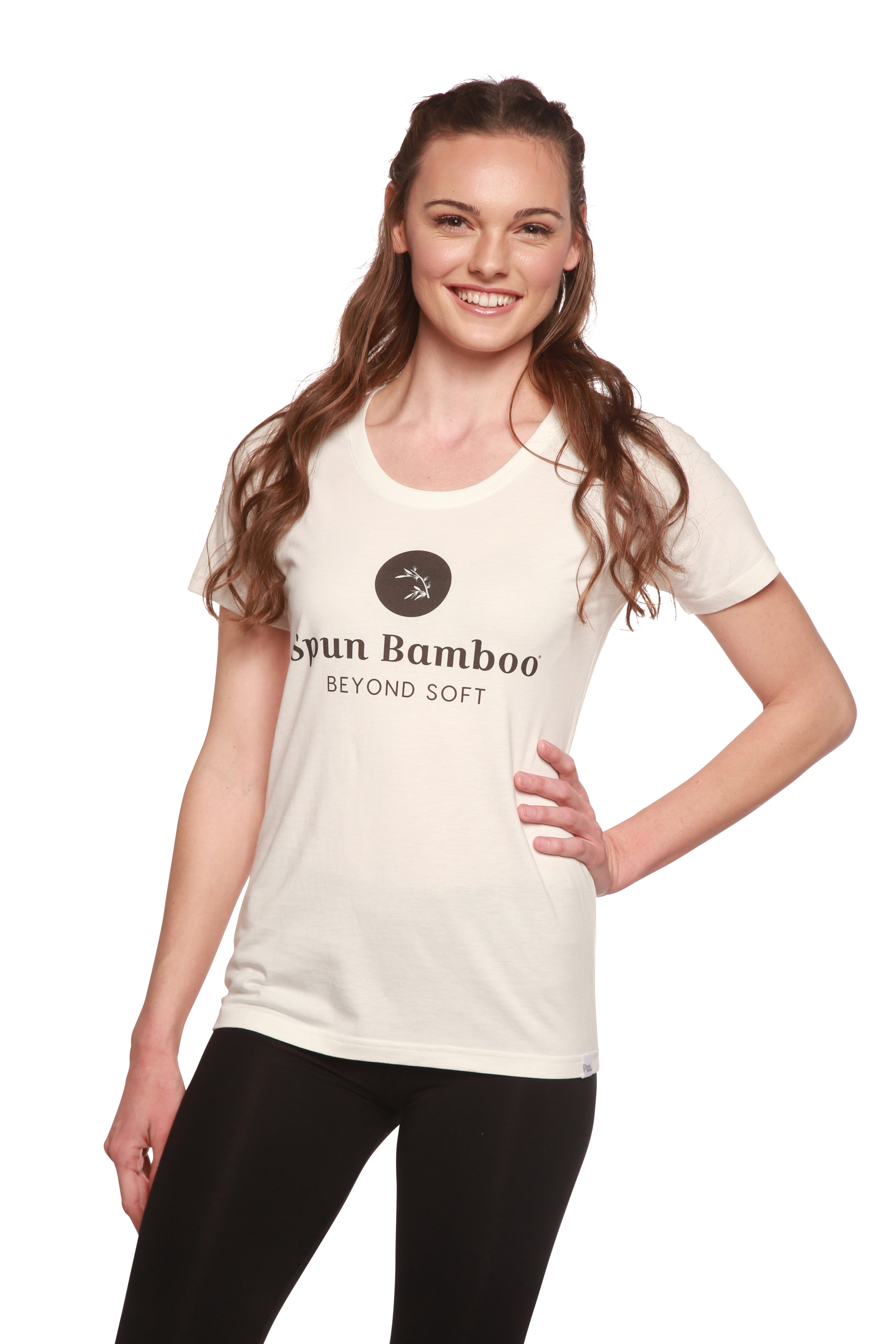 Spun Bamboo Women's Spun Bamboo Logo Bamboo Viscose/Organic Cotton T-Shirt — main product shot