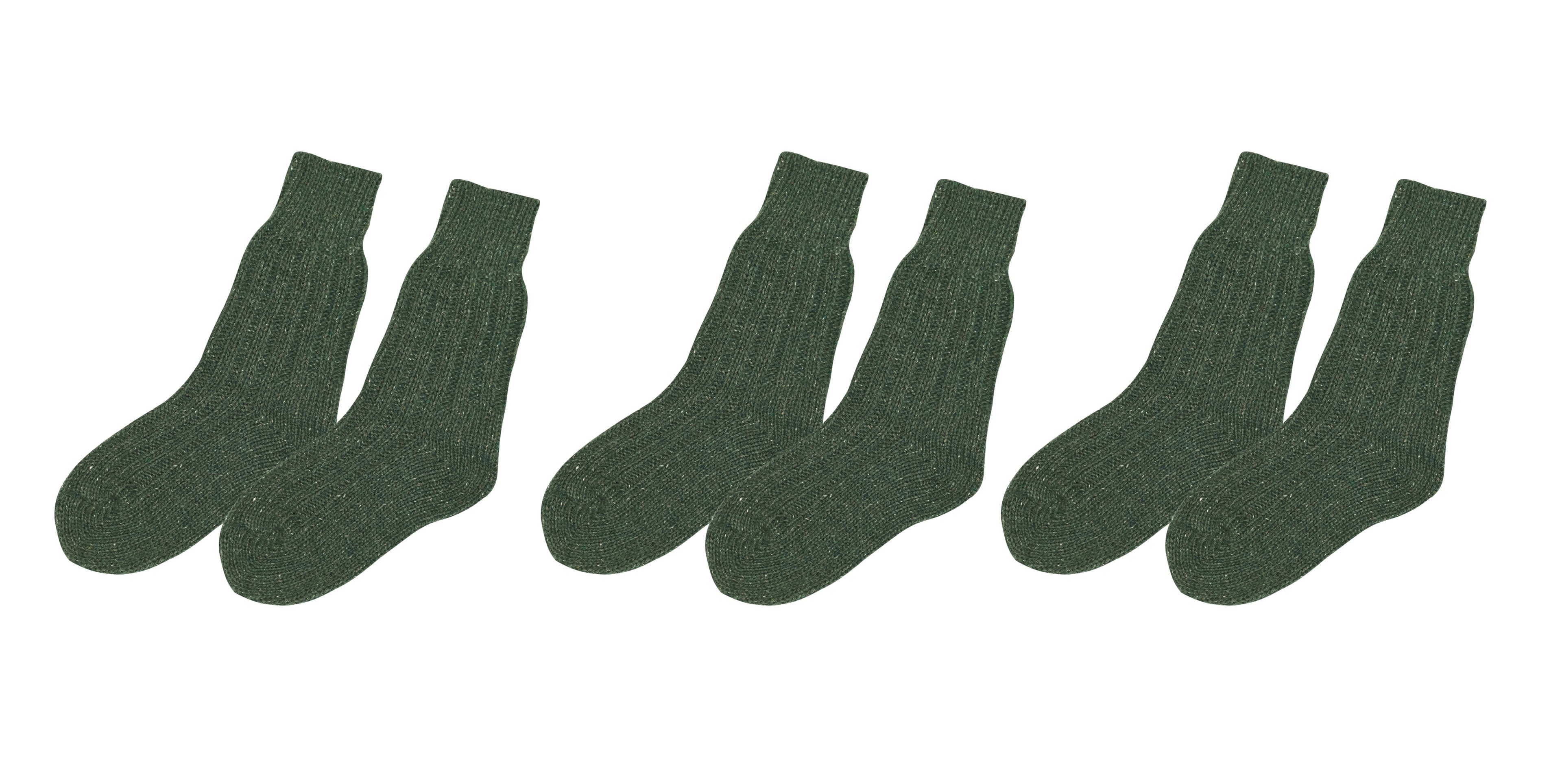 tittimitti tittimitti® Women’s Wool Silk Socks 3-Pack – Soft Warm Winter Crew Socks (Made in Italy) — back view