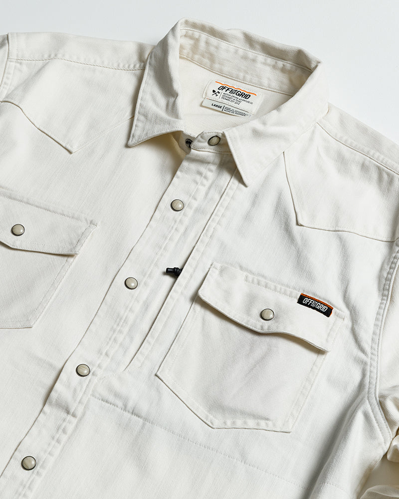Off The Grid Surplus Earl Denim Shirt - Natural — packaging