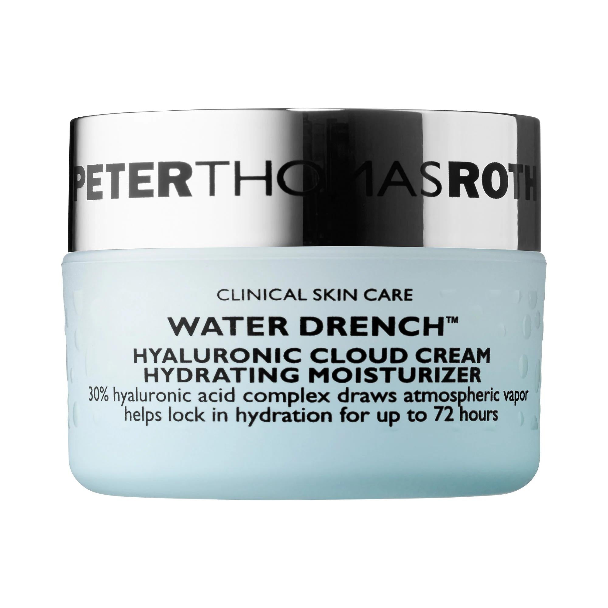 Peter Thomas Roth Water Drench Hyaluronic Cloud Cream: 72-Hour Hydrating Facial Moisturizer for Dry Skin, Fine Lines, and Anti-Aging (Refillable)