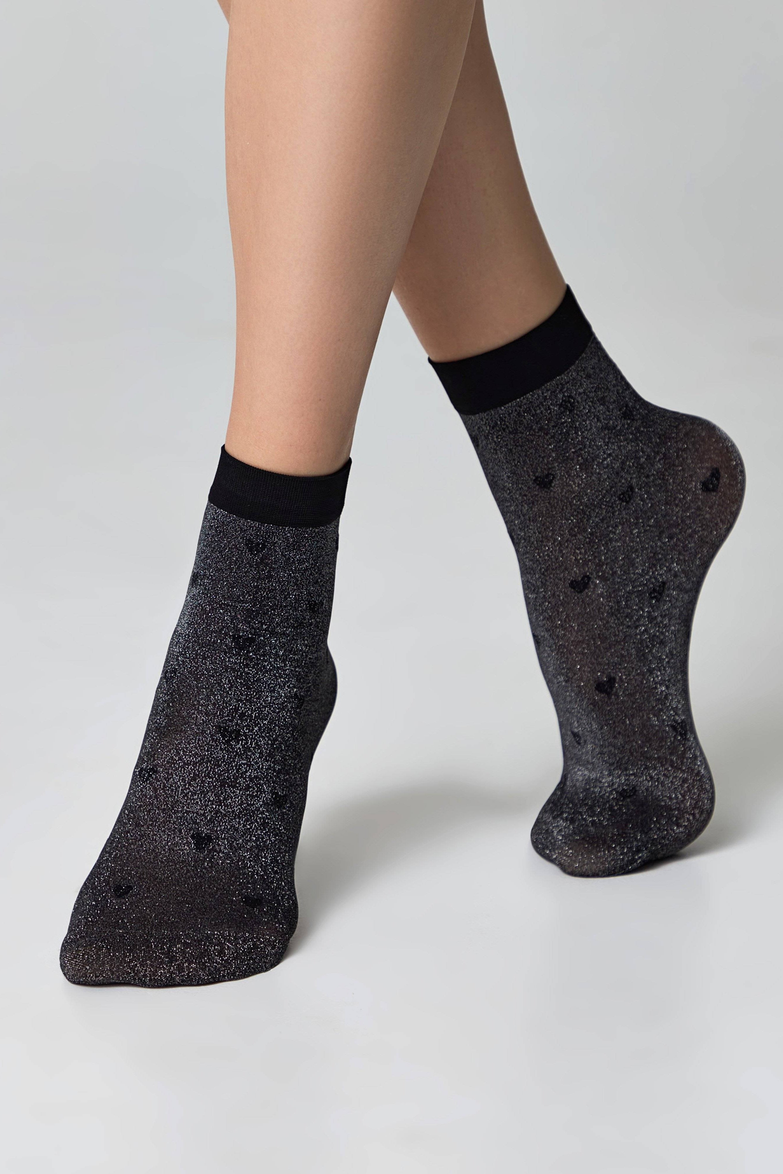 TheRanok.com Shimmering Socks Conte Fantasy - "Hearts" Designs — color detail