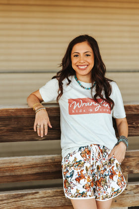 Wranglin Kids & Cows Graphic Tee - Cream