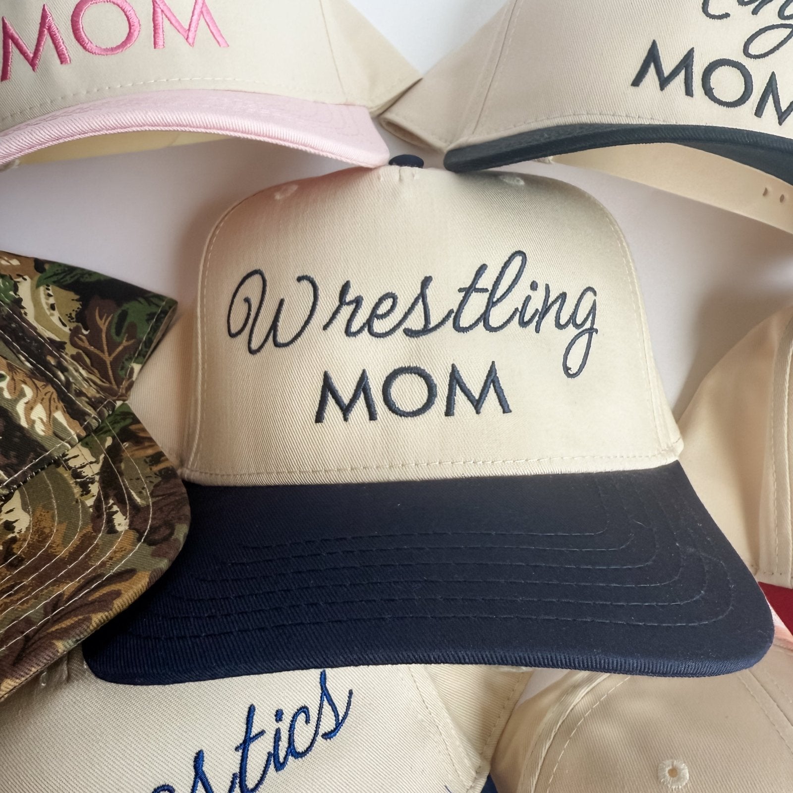 Coco & Rho Wrestling Mom - Trucker Hat — lifestyle context