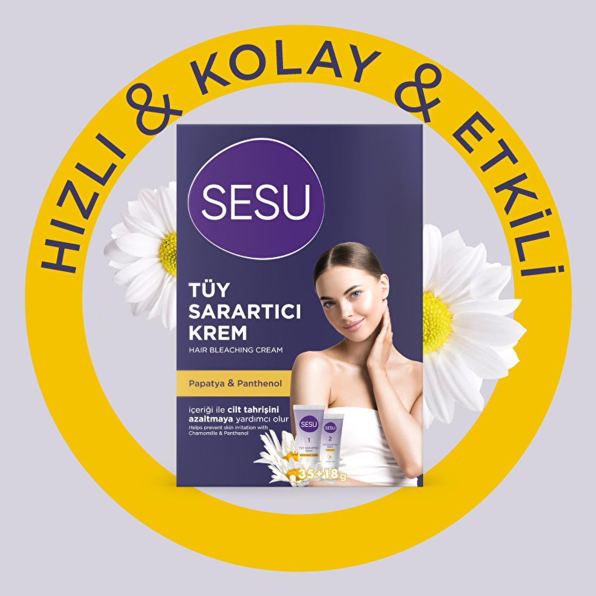 Sesu Hair Bleaching Cream with Chamomile Extract - Quick Hair Lightening Solution for Emergency Situations