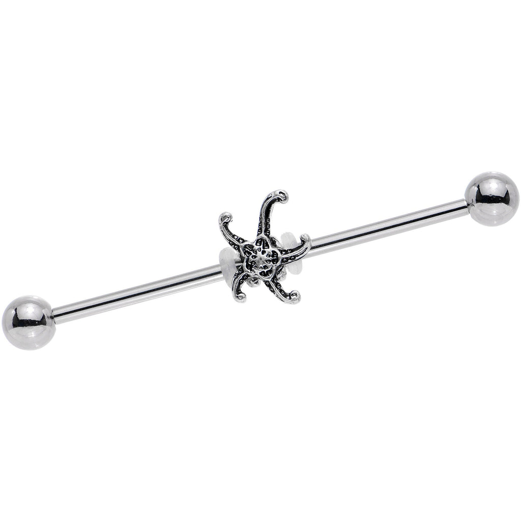 BodyCandy 14G Steel Seeing Starfish Industrial Barbell 38mm — main product shot