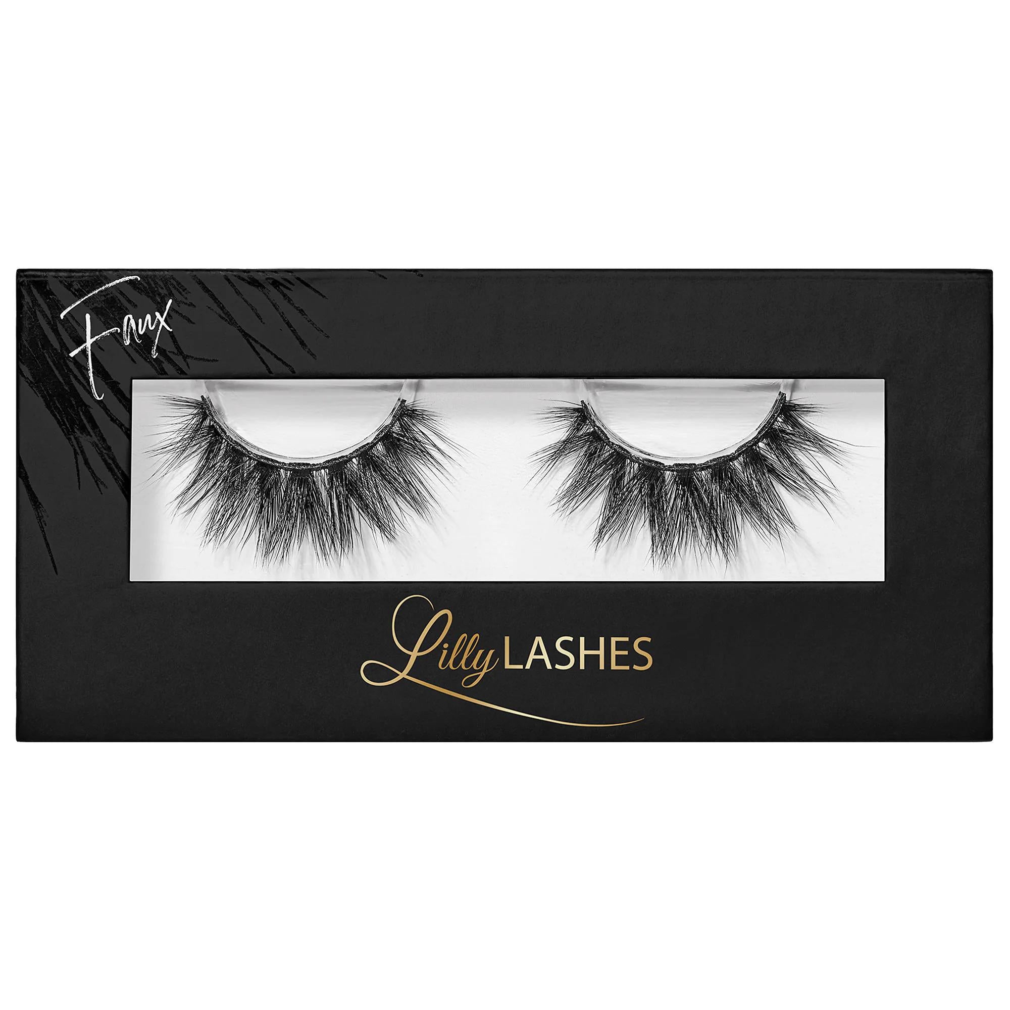 Lilly Lashes 3D Faux Mink Lashes - Waterproof, Reusable, Voluminous Glam Eyelashes for Enhanced Eye Appearance
