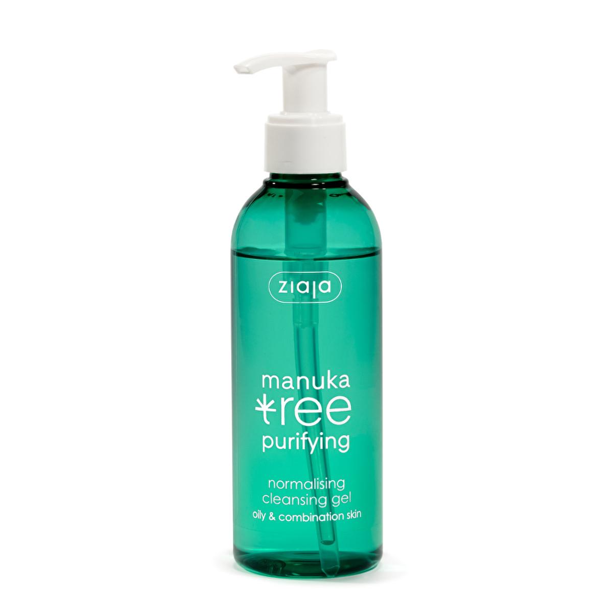 Ziaja Manuka Tree Facial Cleansing Gel - Gentle Face Wash for Oily & Combination Skin - Natural, Vegan, Oil Control, Skin Balancing - 6.76 fl oz