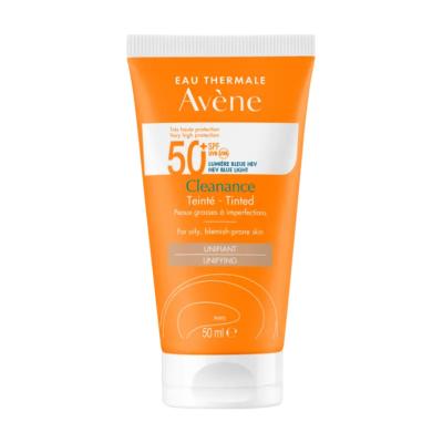 Avene Cleanance SPF 50+ Colored Sunscreen for Oily & Acne-Prone Skin - Non-Greasy, Tinted Protection
