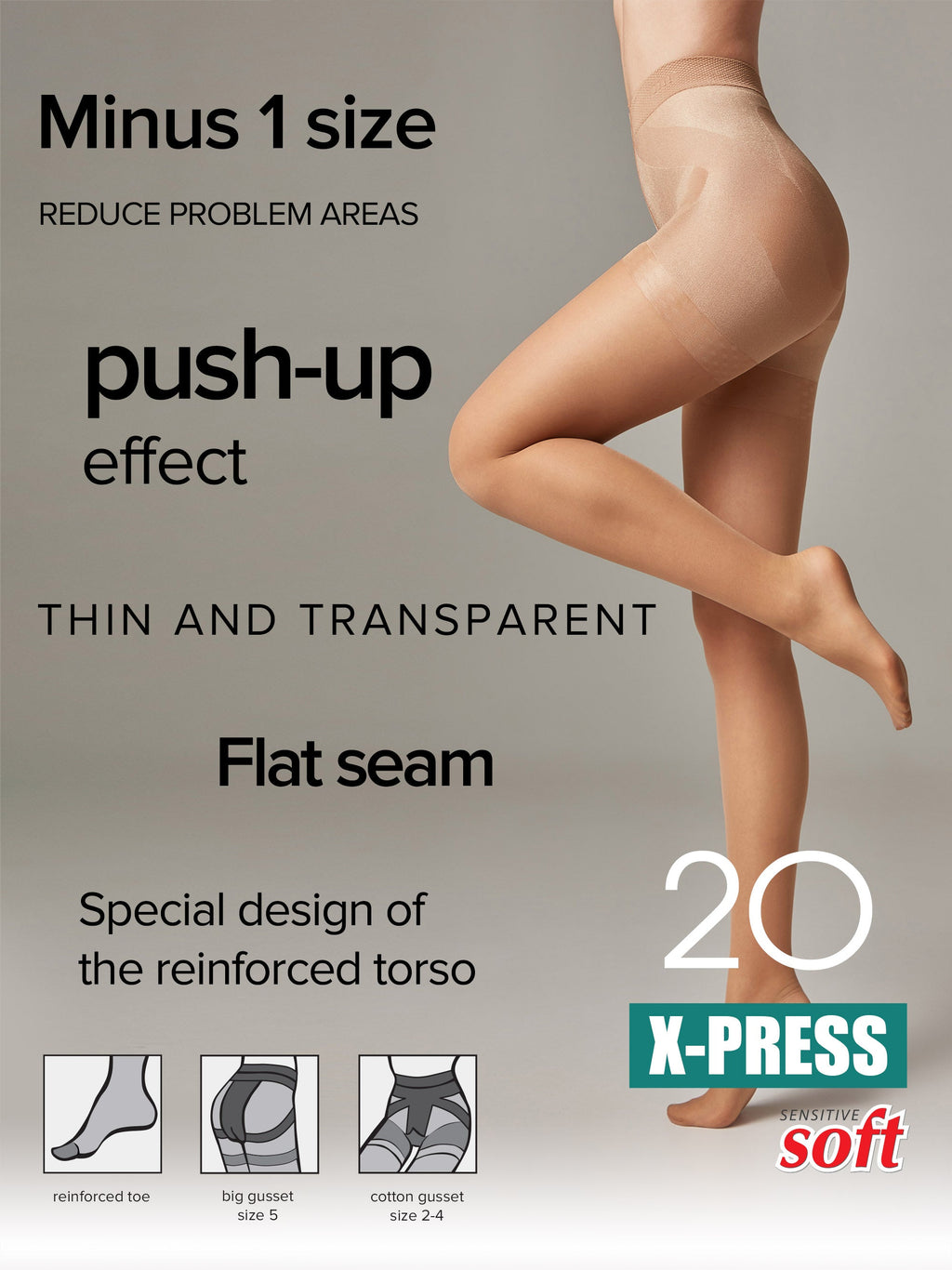 TheRanok.com Tights Conte X-Press 20 Den - Body Shaping — color detail