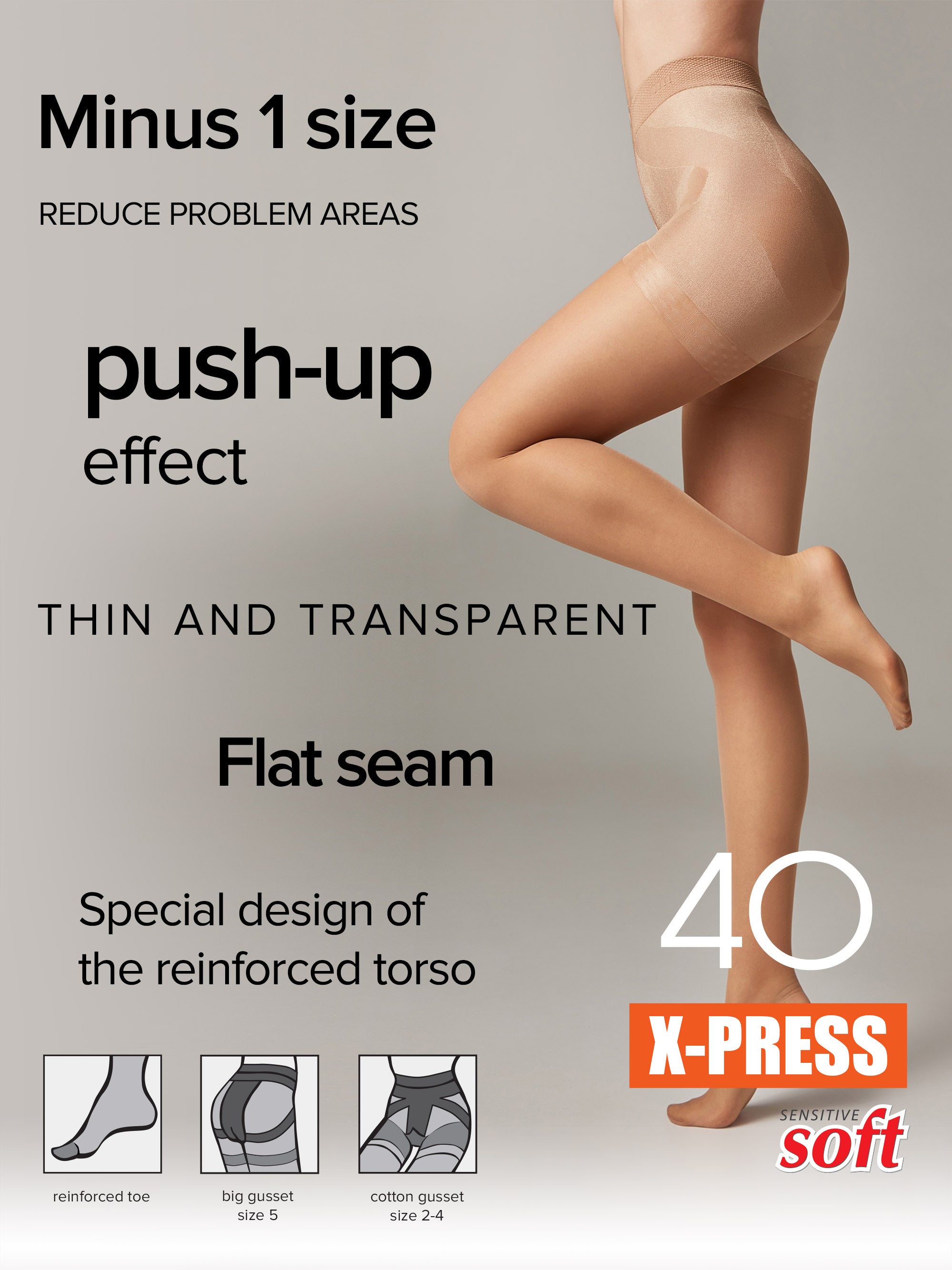 TheRanok.com Tights Conte X-Press 40 Den - Body Shaping — color detail