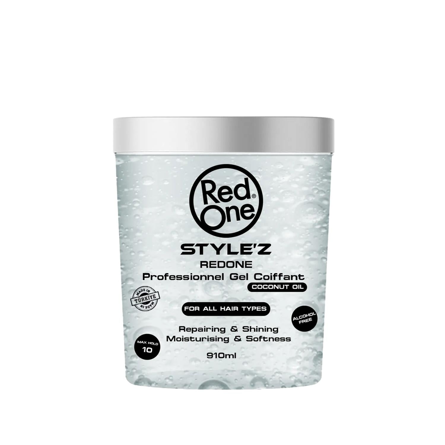 RedOne Stylez Coconut Oil Hair Gel - 30.77 fl oz, Natural Hair Styling & Nourishment